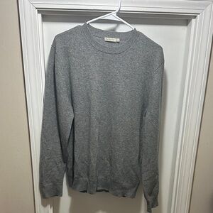 Suitsupply Pute Cashmere Grey Crewneck Men's Sweater